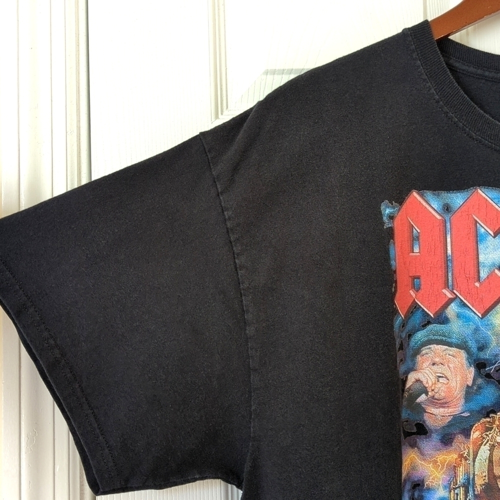 AC/DC Black Ice Graphic Classic Short Sleeve Crewneck Band T-shirt Black XL - Picture 6 of 10